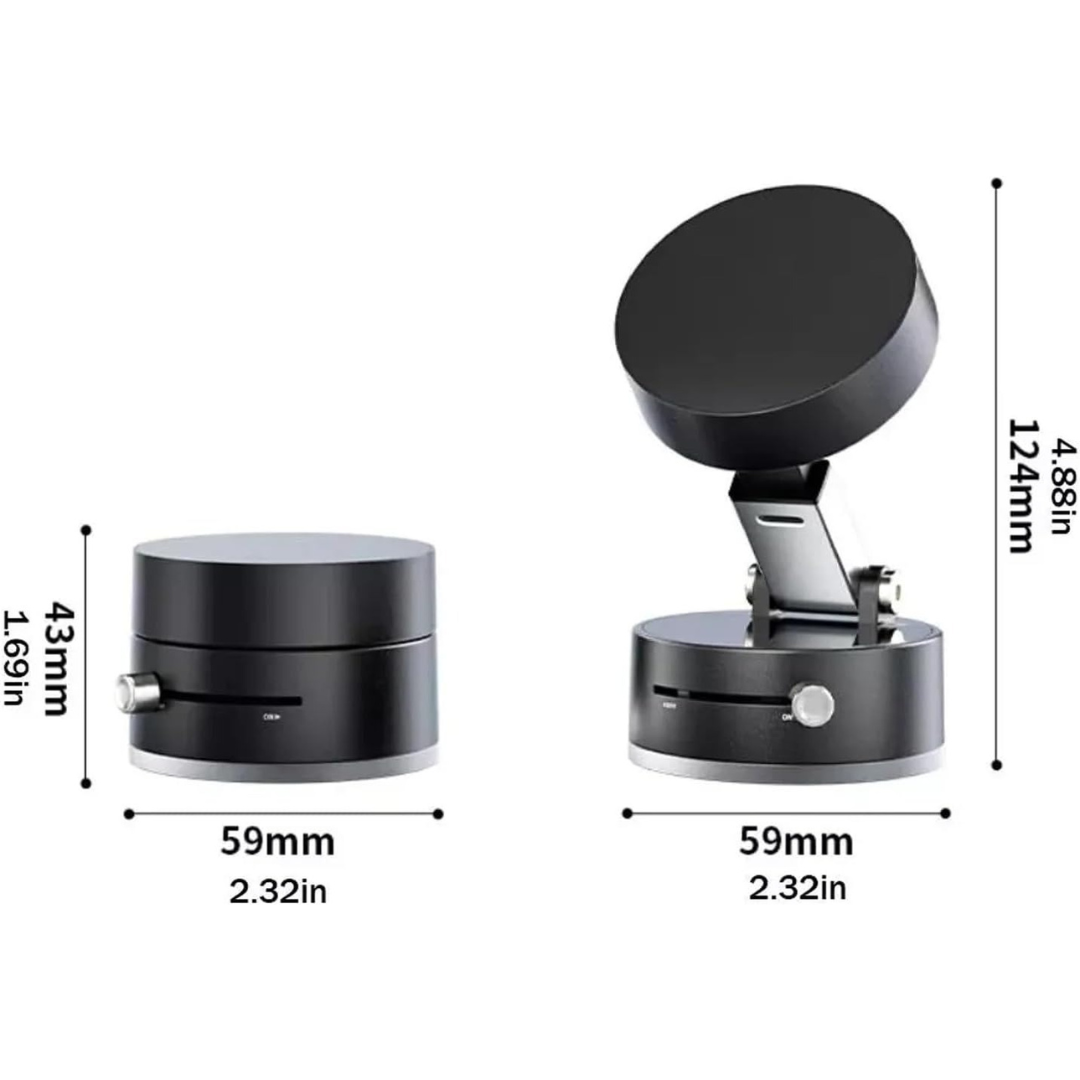 Foldable Vacuum Magnetic Car Phone Holder – 360° Rotatable Dashboard Mount