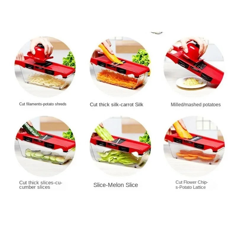 Mandoline Vegetable Slicer & Cutter with 5 Blades + Safety Guard