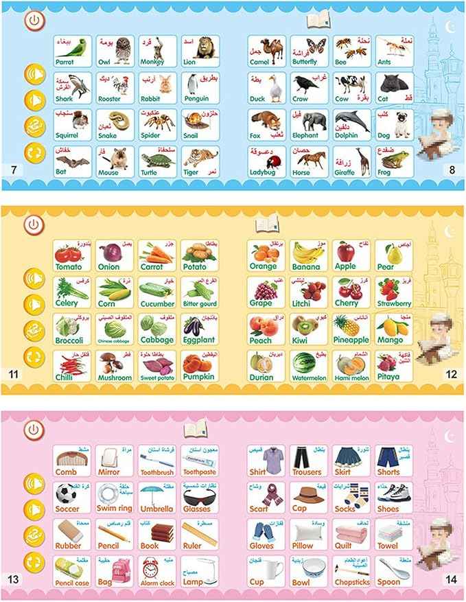 Arabic & English E-Learning Book for Kids | Interactive Educational Toy