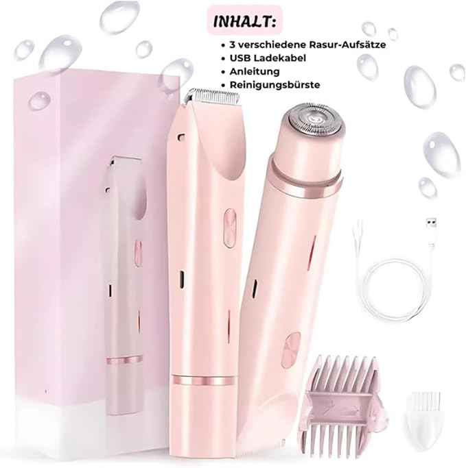 SilkySplash 2-in-1 Women's Electric Shaver & Trimmer | Waterproof Rechargeable