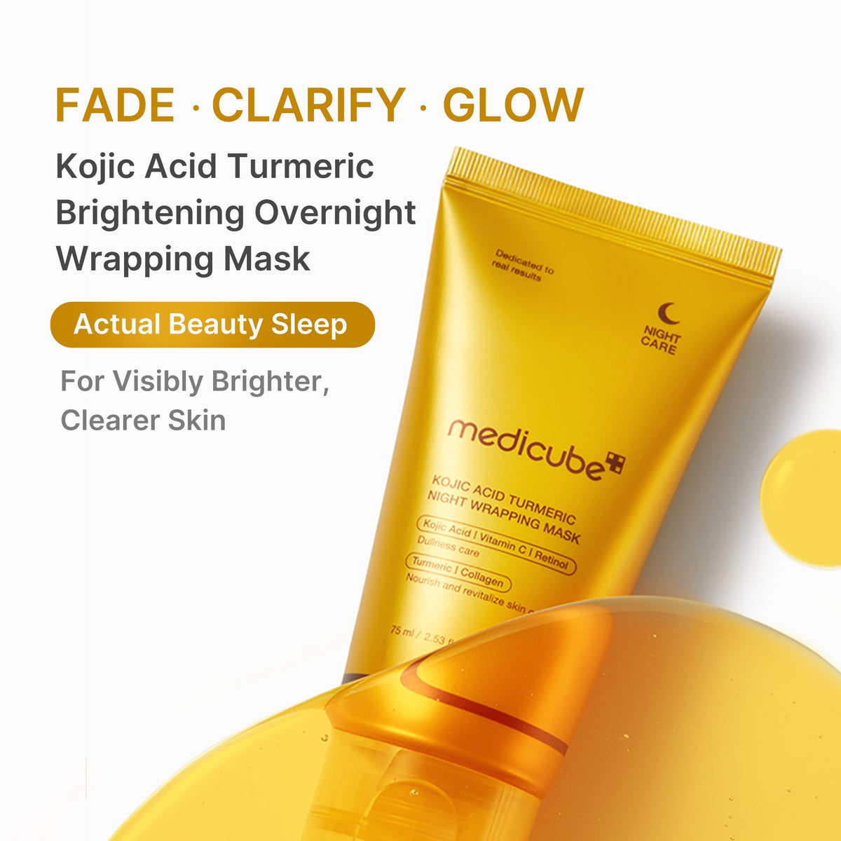 Medicube Kojic Acid Turmeric Overnight Wrapping Peel Off Mask