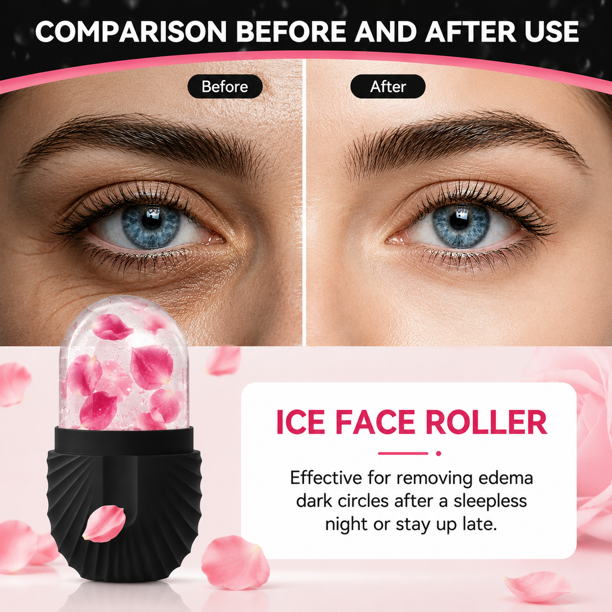 Face Glow Ice Roller - Cooling Facial Massager