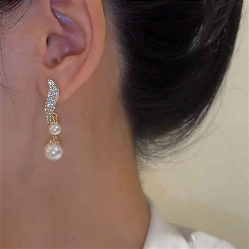 Elegant Pearl Drop Earrings