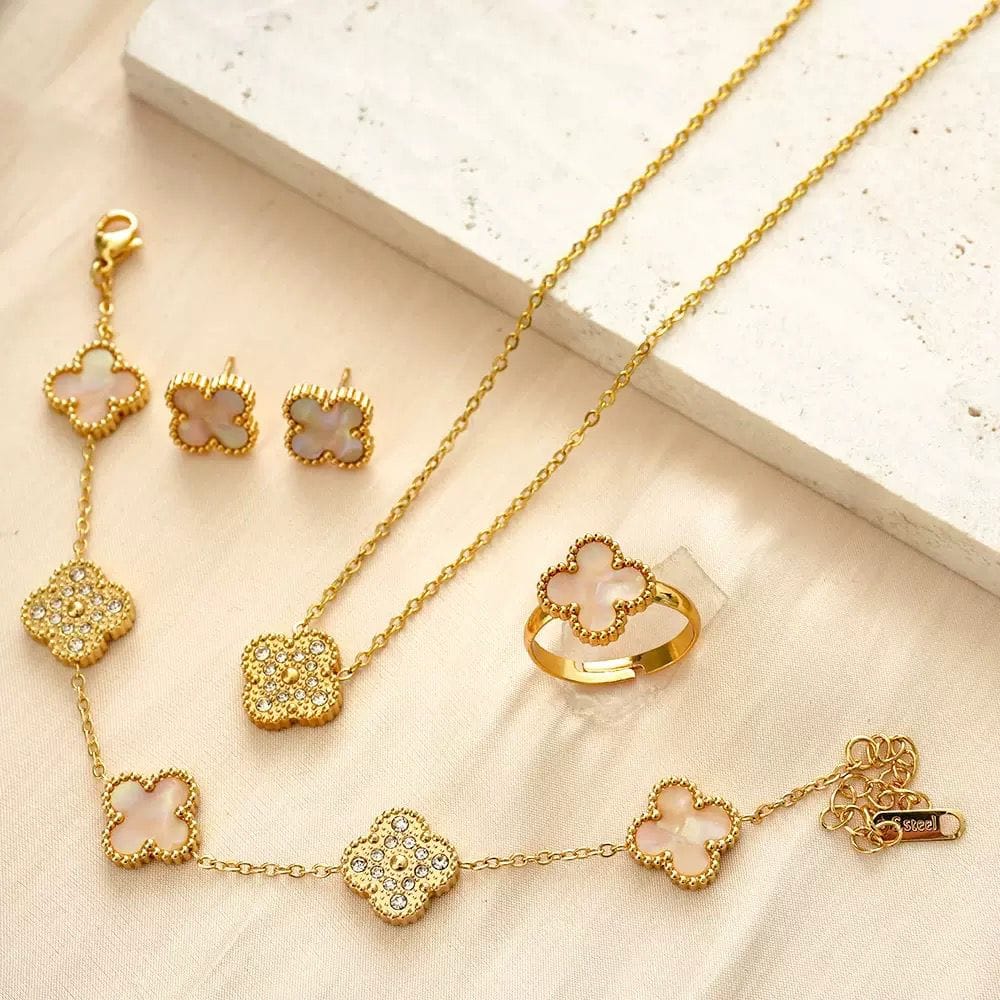 VCA-Inspired Stainless Steel Jewellery Set of 4 – Non-Tarnish