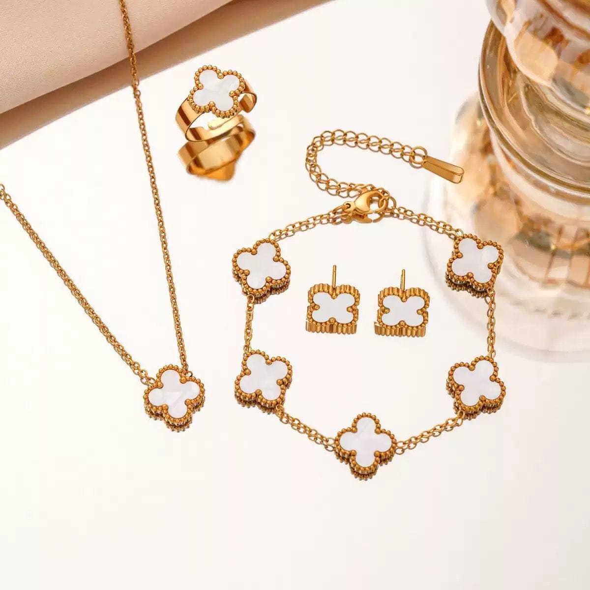 VCA-Inspired Stainless Steel Jewellery Set of 4 – Strong & Non-Tarnish