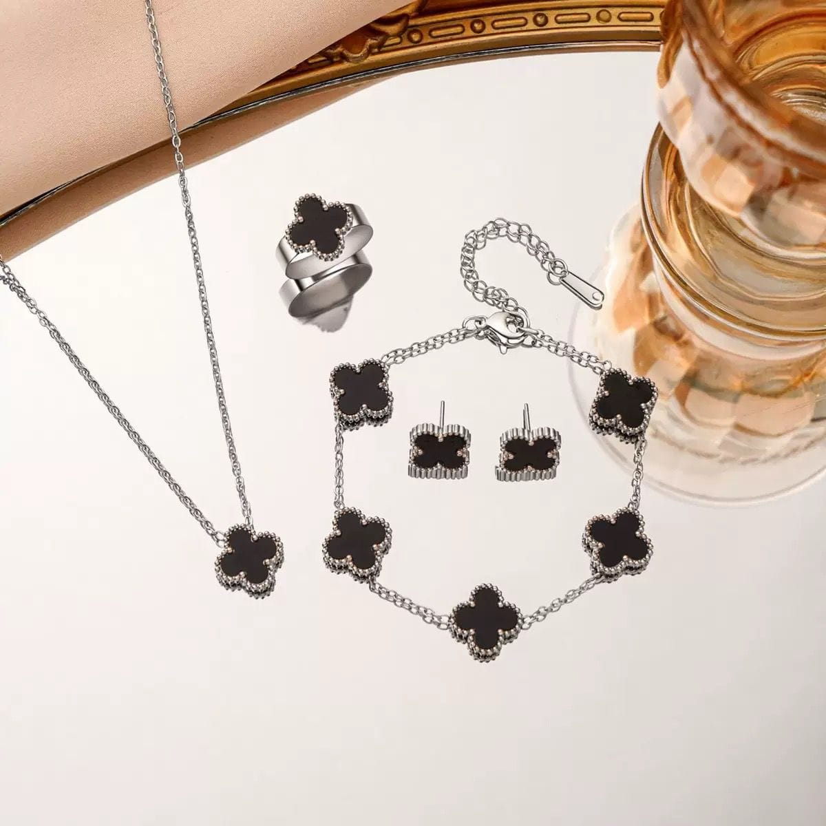 VCA-Inspired Stainless Steel Jewellery Set of 4 – Strong & Non-Tarnish