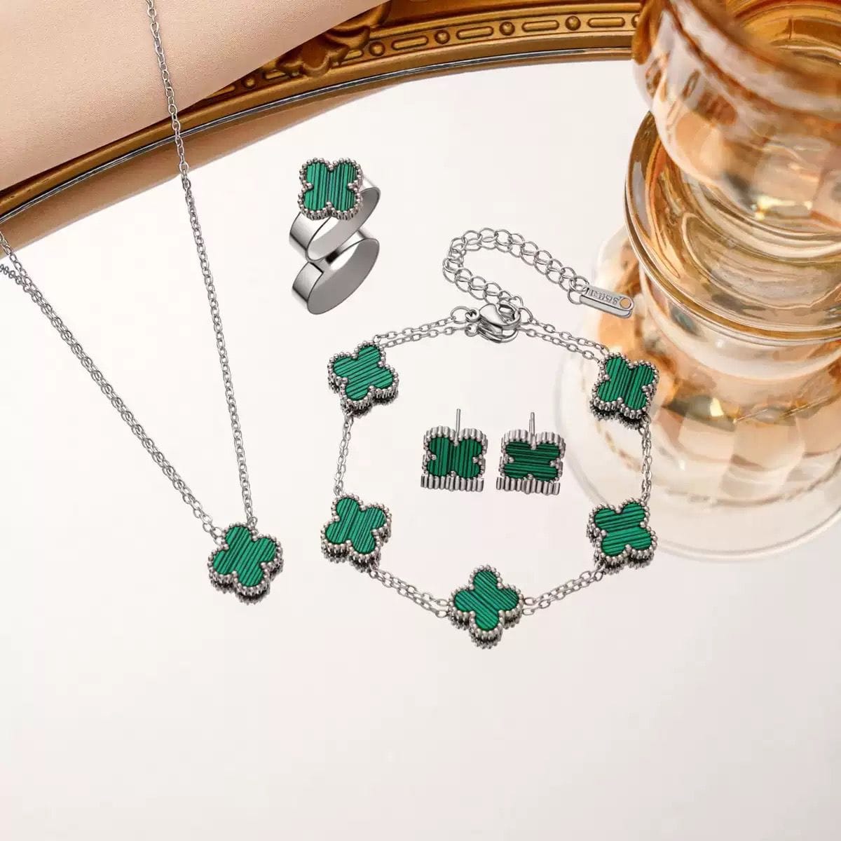 VCA-Inspired Stainless Steel Jewellery Set of 4 – Strong & Non-Tarnish