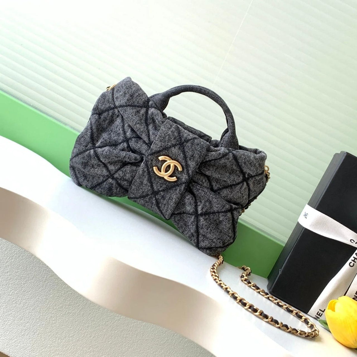 Chanel Quilted Handle Bag | Classic Structured Bag | 24×5×15cm