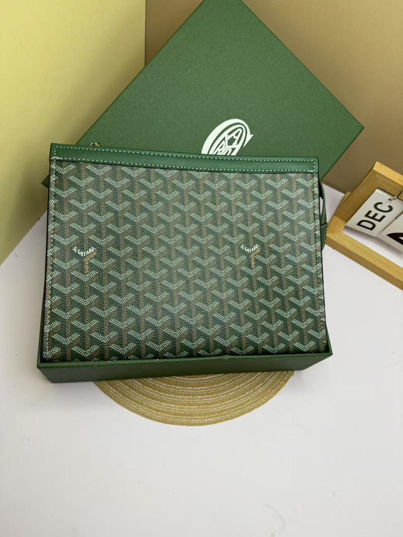Monogram Canvas Men's Clutch Pouch | Luxury Designer-Style Zip Pouch with Gift Box | حقيبة كلاتش رجالي مونوغرام