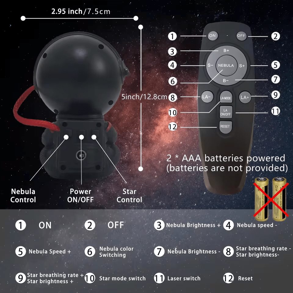 Astronaut Nebula Projector – Galaxy Star Projector with Remote