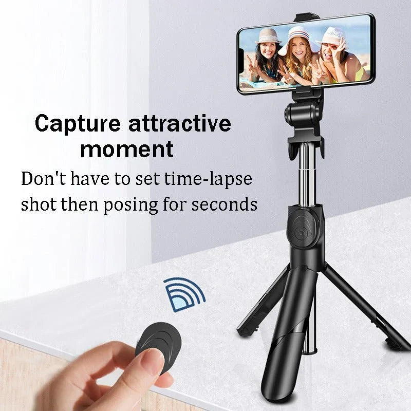 XT02 Bluetooth Selfie Stick with Tripod Stand – Multifunctional
