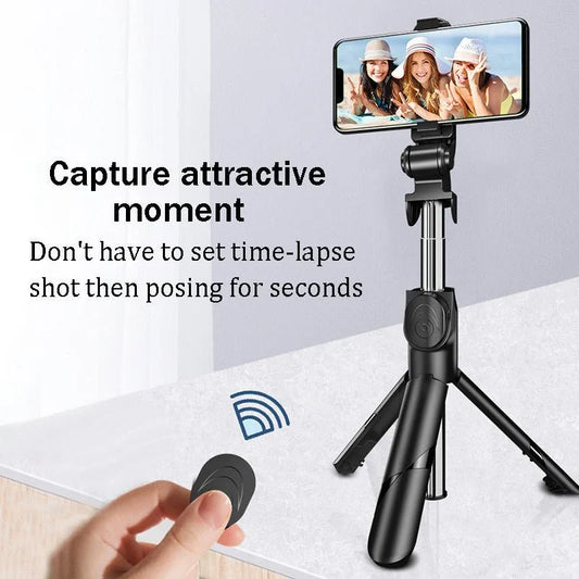 XT02 Bluetooth Selfie Stick with Tripod Stand – Multifunctional
