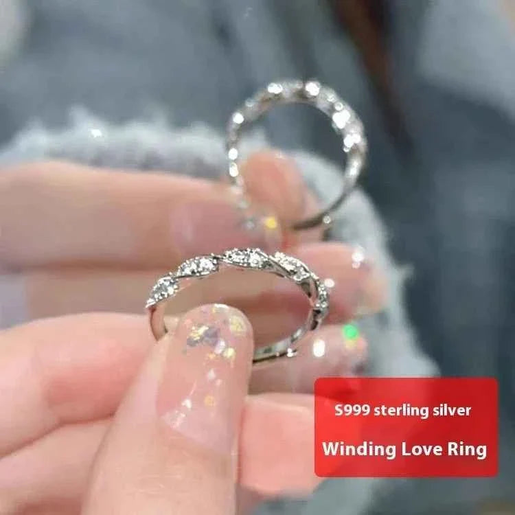 S999 Sterling Silver Love Ring