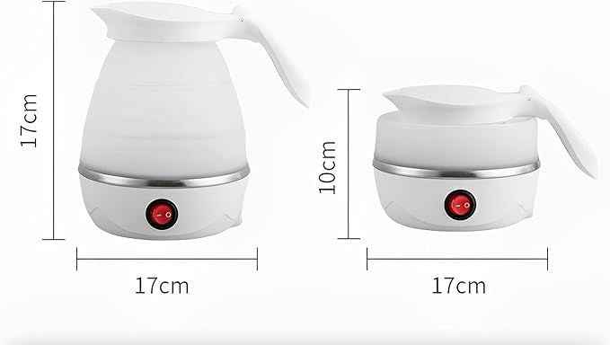 Foldable Portable Electric Kettle – Travel Size, Auto Shutoff, 3-5 Min Boil