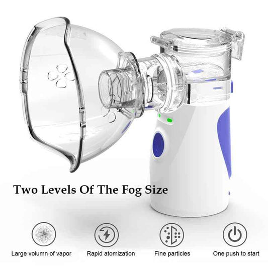 Mini Handheld Portable Inhale Nebulizer - Silent Mesh, Adult &amp; Kids