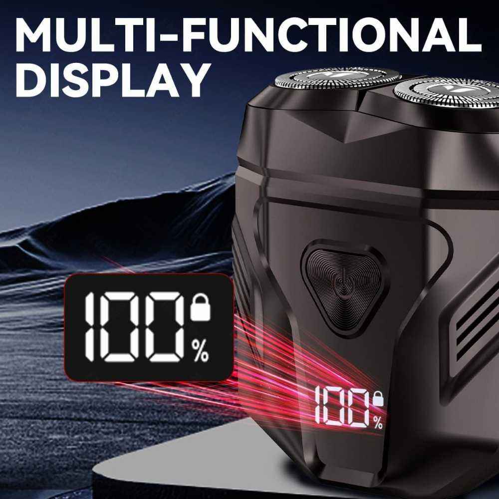 Waterproof Rechargeable Portable Shaver – Multi-Function LED Display