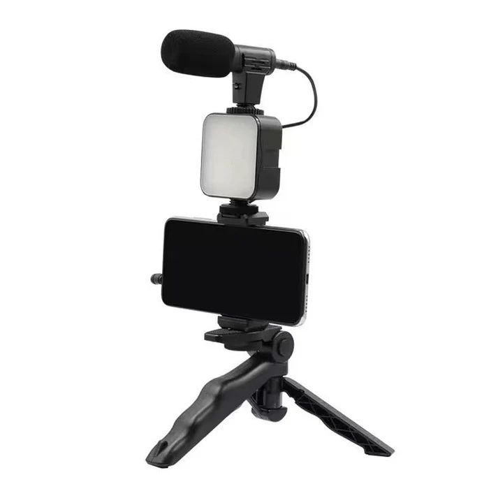 Smartphone & Camera Vlogging Studio Kit – Cold Shoe Mount, Multi-Angle Rig