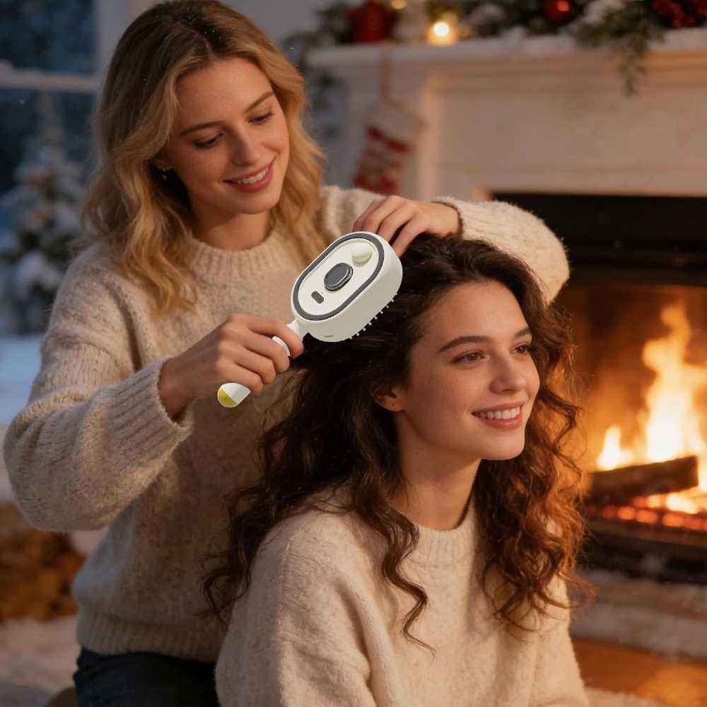 Rechargeable Steam Brush — Your Ultimate Detangling Solution for Smooth, Gorgeous Hair